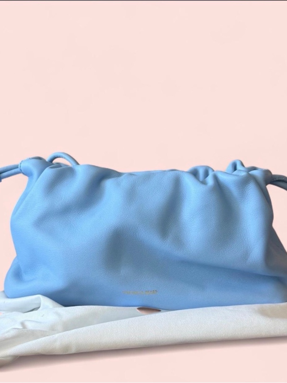 Veronica Beard Gathered Shoulder Clutch in Sky Blue